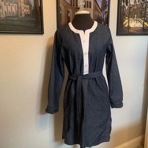 Kayce Hughes Denim/Chambray Long Sleeve Dress SZ 4